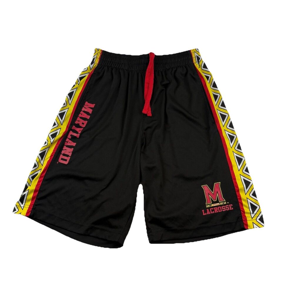 University Of Maryland Terps Lacross Shorts Mens S Black Colosseum Pockets